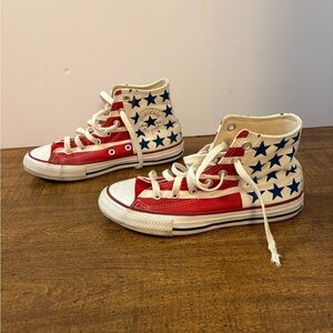 Converse all star high top American flag USA shoes kids 2